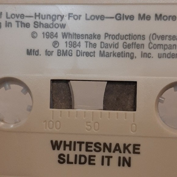 Whitesnake Slide It In Cassette Tape 1984 Metal Heavy Metal RCA Records READ - Picture 3 of 12